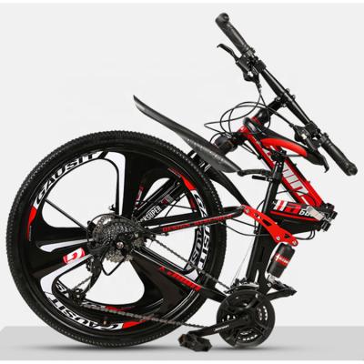 China Steel mountainbike folding mountain bike /foldable full suspension moutain bike 26 inch/high quality sepeda gunung lipat mtb supplier en venta