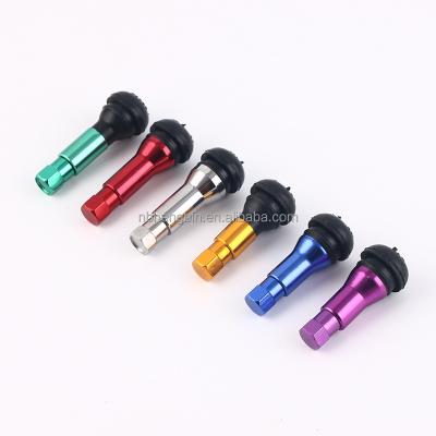 China Aluminum Alloy Tire Valve Stem Sleeves And Colored Aluminum Hex Caps for sale