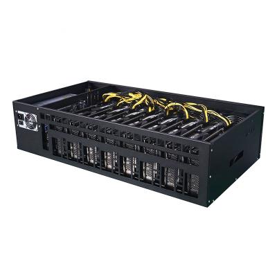 China With fan graphics card slot chassis barebone system 8gpu with 8fans speed adjustment graphics chassis for sale