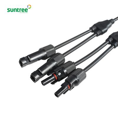 China Solar System Solar Electrical Cable Connector 2 In 1 Connector 4mm2 for sale