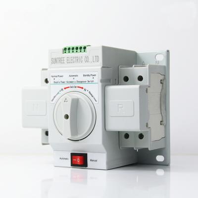 China SCB8 Mini Circuit Breaker SQ3W Transfer Switch ATS 220V 2P Manual Automatic Transfer Switch for sale