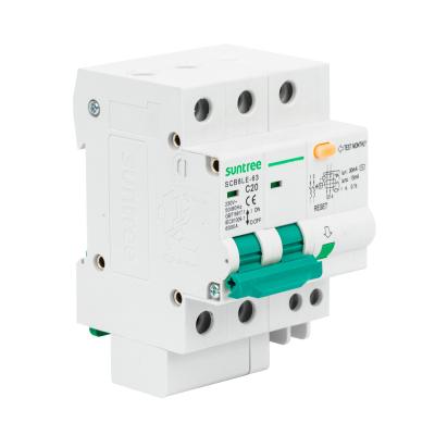 China AC 400V Leakage Circuit Breaker 6-63 Amp Miniature Circuit Breaker RCCB 4.5KA for sale