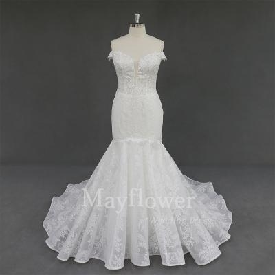 China Custom made alibaba lace mermaid wedding dress wedding dress anti-static good quality for sale