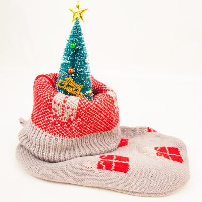 China Festival Celebration Props Wholesale Manufacturer Christmas Accessories Stocking Cushion Cover Stocking Tree Skirt Decorative Set for sale