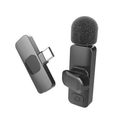 China Plug and Play Portable Type-C Mini Audio Video Recording Microphone for Live Show Vlog Noise Canceling Wireless Lavalier Microphone for sale