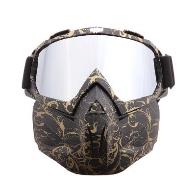 China Custom Dirt Bike Windproof And Dustproof Motocross Manufacturer Guangzhou Motorcycle Riding Goggles With Mask for sale