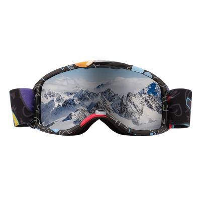 China Kids Impact Resistant Cartoon Full Double Lens Googles Snow Helmets Goggles Skiing UV400 for sale