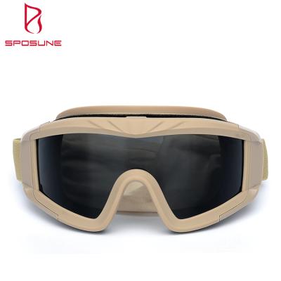 China Anti-scratch In Google Common Wholesale Bulletproof Glass Ballistic Shooting Tactical Military Goggles EN166 for sale