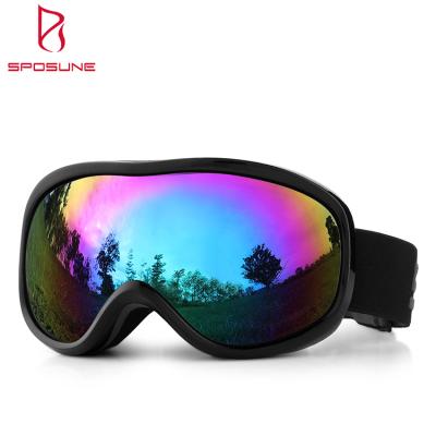 China Fashion Snow Goggles Factory Wholesale Large Spherical Anti-fog Lens Custom Mirrored Snow Ski Goggles for sale