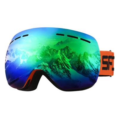 China UV400 Protection Anti-fog Custom Snowboard Ski Funny Goggles Snow Glasses for sale