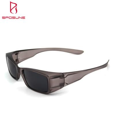 China UV400 Good Quality Prescription Sun Shade UV400 Myopia Mirrored Coating Fit Over Sunglasses for sale