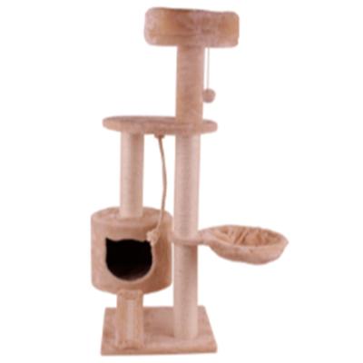 China Sisal& Playwood Cat Tree Scratching Cat Furniture Sisal Tower Climbing Wholesale Price for sale