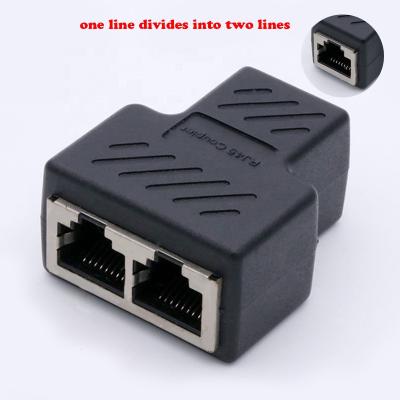 China Network Connector 8P8C RJ45 Network Ethernet RJ45 Coupler Y Adapter Y Adapter Splitter 3 Ports Coupler 2 In 1 Female to Female rj45 Connector Coupler for sale