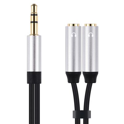 China Plug & Play Headset Microphone 2-in-1 Converter Cable For PC Dual 3.5mm Male To 3.5mm Female Earphone Adapter Headset Splitter Cable for sale