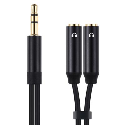 China Plug and Play Audio Stereo Stereo Male 3.5mm Earphone Splitter Cable Headset 3.5mm Y Splitter Extension Cable Male to Dual Female Earphone Jack Adapter for sale