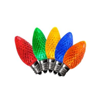 China Residential random flicker c7 multicolor christmas light bulb for sale