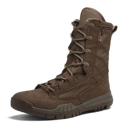 China High Quality Custom Brown Mens Combat Boots Fashion Trend Cowhide Shoes for sale