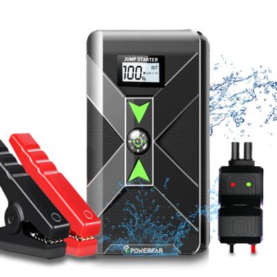 China POWERFAR Smart Cars Jump Starter Car Jump Starter Power Bank 1000A Peak 8000 mAh Lithium Car Jump Starter for sale