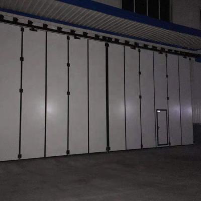 China Sound Insulation Automatic Horizontal Sliding Folding Insulated Industrial Aluminum Door for sale