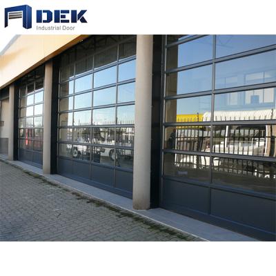 China Modern style automatic garage sectional glass door for individual construction for sale