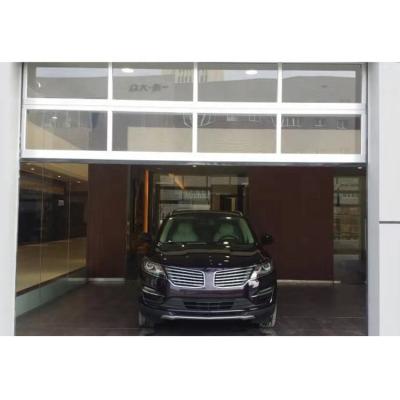 China Modern Transparent Aluminum Automatic Vertical Glass Lift Garage Door for sale