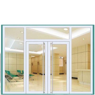 China Sound Insulation Wholesale Stainless Steel KFC Aluminum Double Swing Door Front Entrance Designs for sale