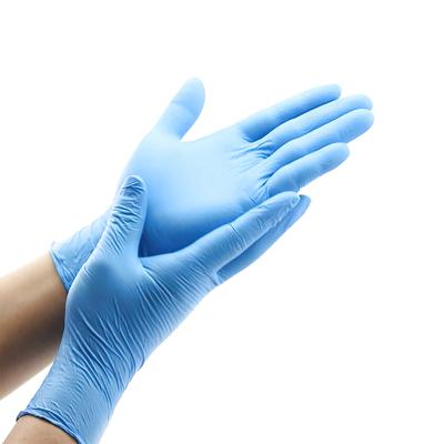 China Wholesale Personal Care Blue Powder Free Nitrile Non-Medical Gloves With High Quality Nitrile Disposable Gloves for sale