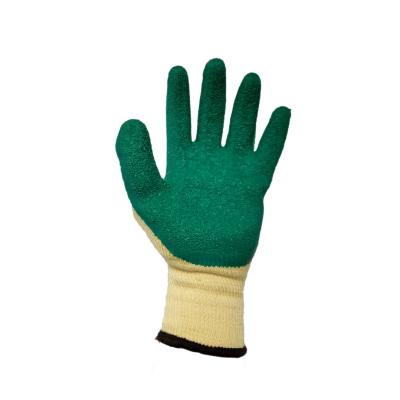 China High quality excellent examination polycotton handle production line knitted ply safety latex gloves for sale