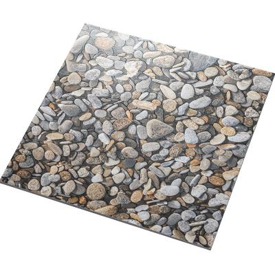 China Country Full Body Terrace Flooring 400x400mm Outdoor Garden Yard Non Slip 3D Cobblestone Antifreeze Porcelain Ceramic Floor Tiles for sale