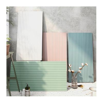 China Europe 300x600mm Color Nordic Single Porcelain Matte Glazed Wavy Patterns Macaron Ceramic Wall Tiles Kitchen Toilet Factory Wholesale for sale