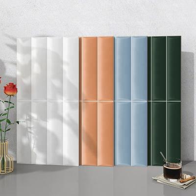 China Simple Color Appearance Matte Glazed Macaron Series Bread Nordic Three-Dimensional Wall Brick 300x600mm Kitchen Simple Luxury Concave-convex for sale