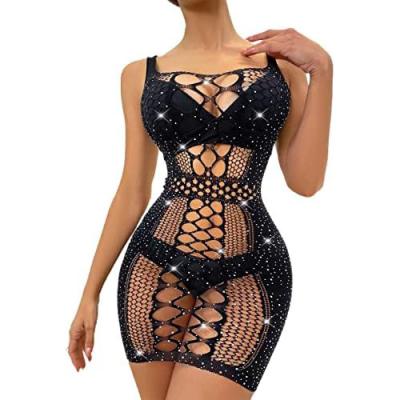 China Sexy Mesh Bodysuit Sparkle Body Stocking Lingerie Mesh Tight Nightwear Teddy Women's Sexy Lingeries Mesh Tight Nightwear Teddy Women's Lingeries for sale