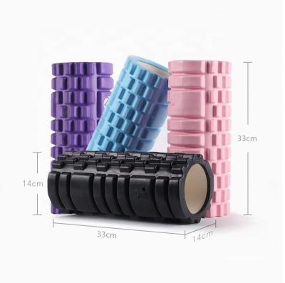 China Wholesale Portable Comfortable High Density Soft Grid Foam EVA Hollow Column Fabric Muscle Massage Deep Foam Roller Durable Eco-Friendly Rollers Set For Exercise for sale