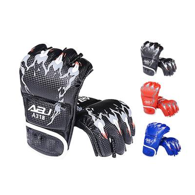 China Wholesale Durable Half Finger Boxing Gloves Training Fingerless Sandbag Gloves Winner Logo Kick Boxing Gloves Custom Made for sale