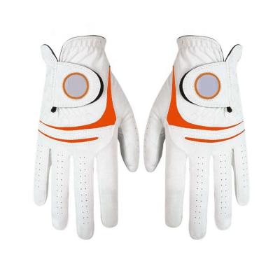 China Latest Style Breathable Soft Durable Cabretta Leather Golf Gloves Best Selling Pure Leather Breathable Multiple Colors for sale