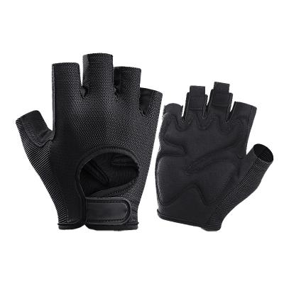 China High Quality Bicycle Logo Bike Riding Gloves Custom Made Anti-skid Finger Glove Silicone Dirt Stitch Anti-skid Bike Half Gloves for sale