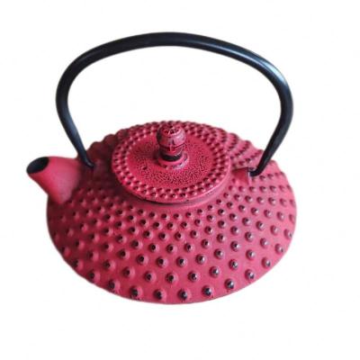 China Viable Custom Hot Sale Large Color Japanese Style Small Cast Iron Teapot With Mesh Basket Filter 0.5 Liters for sale