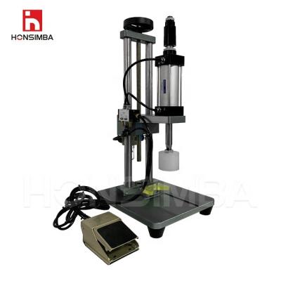 China HONSIMBA TD-PP01 Food Plastic Screw Caps Cosmetics Spray Beverage Glass Spray Bottle Pneumatic Capping Machine for sale