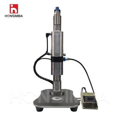 China HONSIMBA DFS15 Food Ball Sheath Small Glass Bottle Liquid Pneumatic Cap Rolling Machine For Rollball Bottles for sale