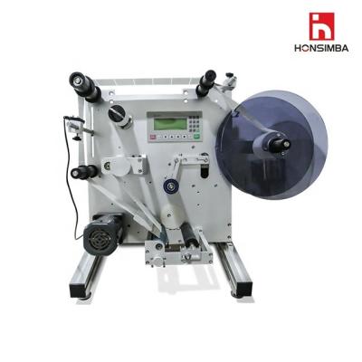 China HONSIMBA DTL10D Food Labeling Machine for Round Bottle Desktop Semi-automatic Bottle Labeling Machines for sale