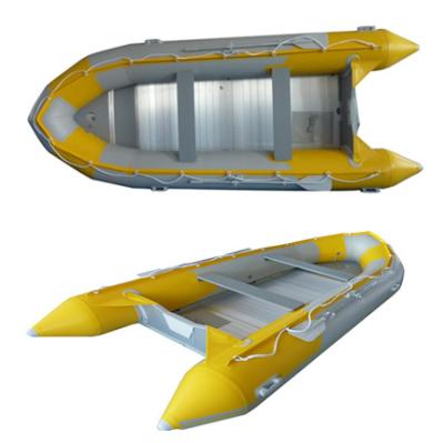 China Yellow PVC Aluminum Cabin Inflatable Boat ASA-360cm Funny Inflatable Boat for sale