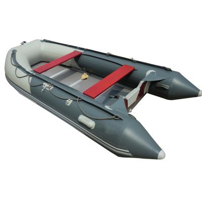 China Gray PVC Zodiac style drak ASD-360cm inflatable rowing boat pontoon boat for sale for sale