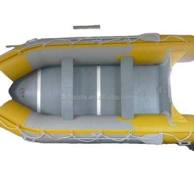 China ASA-420 Yellow Cheap PVC Inflatable Fishing Boat For Sale PVC 7 Person CE 4.2m for sale