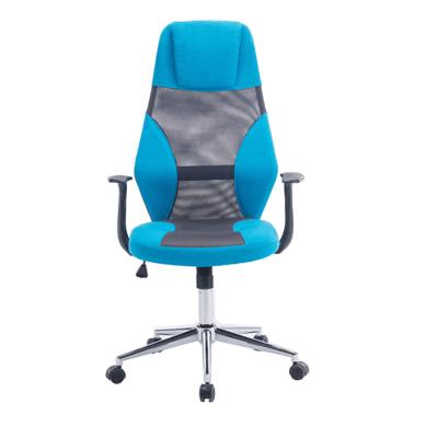 China Blue Office Chair Executive Office Furniture Mesh Rotating Tilt Mechanism for sale