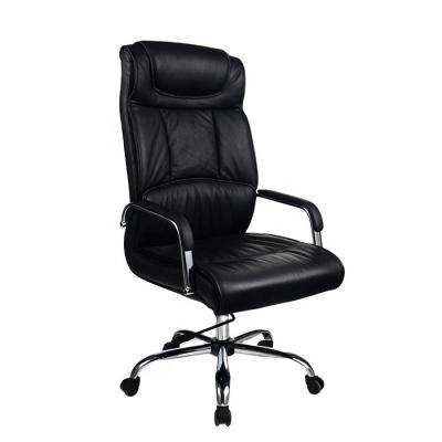 China (Size) Luxury Adjustable Executive Office Chair Promotion Black PU High Back Thicken Leather Modern for sale