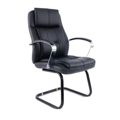 China Modern Leather Nova Mid Back Metal Frame Office Training Chair Without Wheel for sale