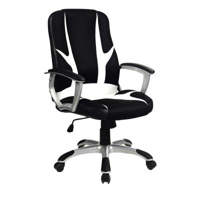 China Adjustable (Size) Wholesale Design PU and Mesh Leather Execute Office Chair Special Black and White for sale