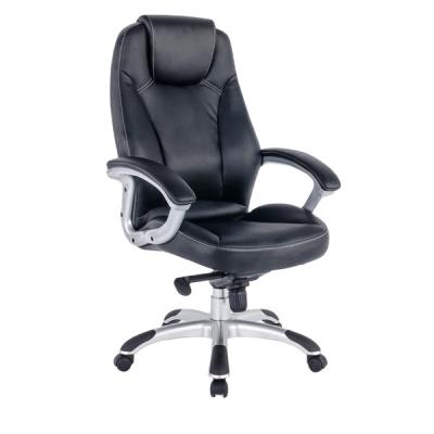 China Executive Director Office Swivel Lift Chair (Height) Black Leather Material Multi-Dummy Adjustable for sale