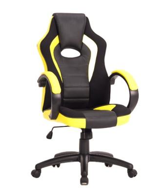 China (Size) 2020 Black And Yellow Adjustable PU Gaming Chair Anji Factory Direct Wholesale OEM Or ODM for sale