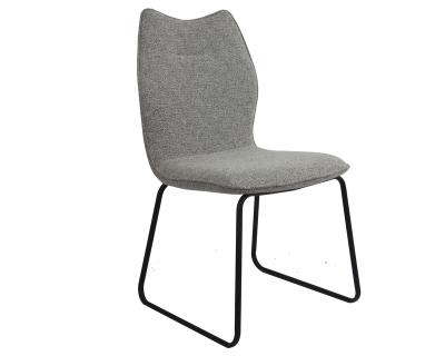 China Factory Direct Cooling Home Furniture Fabric Or PU Dining Chair Modern Design China Metal Legs Chairs for sale